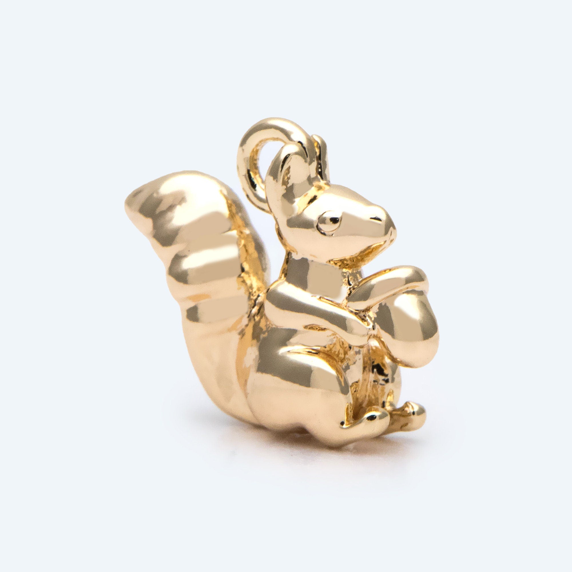 10pcs Gold Tiny Squirrel Charm, Jewelry Making, Diy Material, Jewelry Supplies (GB-2835-B)